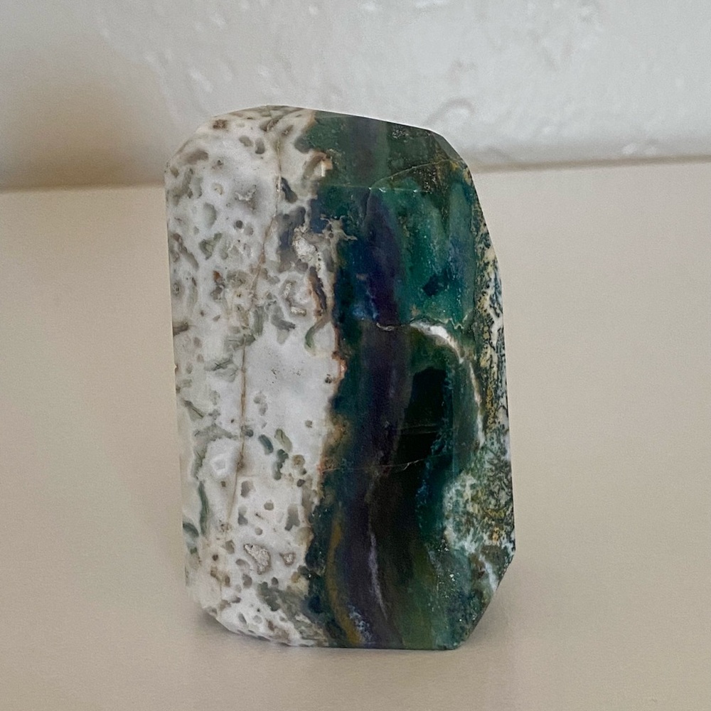 🌿 Extra Chunky Moss Agate Crystal Freeform – Nature’s Art in Stone 🌿